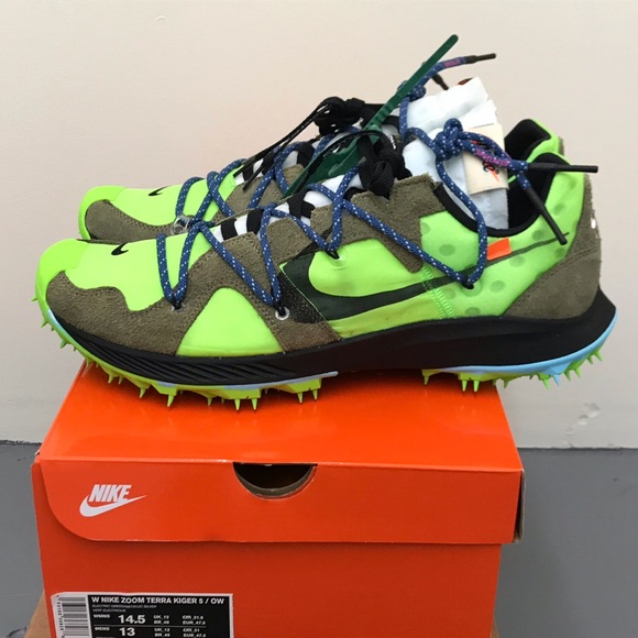 Off-White x Nike Air Terra Kiger 5, Electric Green